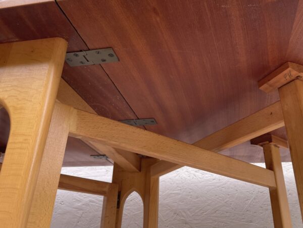 Mid Century Beech Wood, Gateleg, Danish Style, Drop Leaf, Dining Table - Image 9