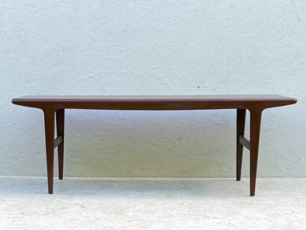 Long, Mid Century Dark Wood Coffee Table - Image 3