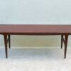 Long, Mid Century Dark Wood Coffee Table