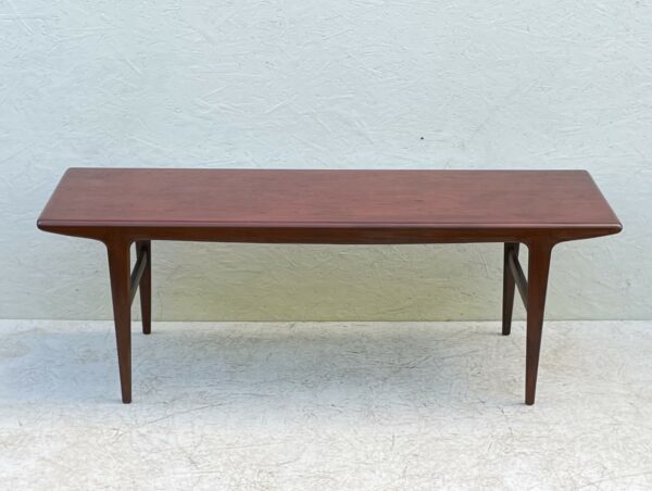 Long, Mid Century Dark Wood Coffee Table