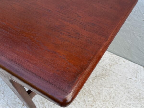 Long, Mid Century Dark Wood Coffee Table - Image 6