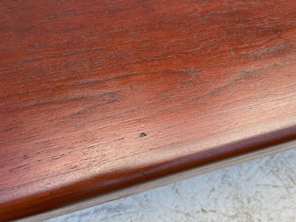 Long, Mid Century Dark Wood Coffee Table - Image 8