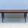 Long, Mid Century Dark Wood Coffee Table - Image 9