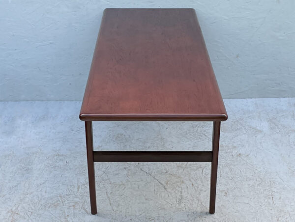 Long, Mid Century Dark Wood Coffee Table - Image 2