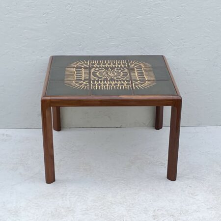 G Plan, Teak Coffee Table With Dark Green, Ceramic Tiled Top