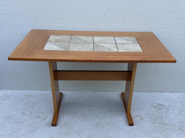 Small Teak And Tile Dining Table By Gandso Mobler - Image 13