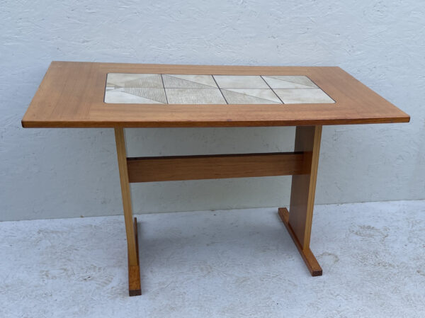Small Teak And Tile Dining Table By Gandso Mobler - Image 4