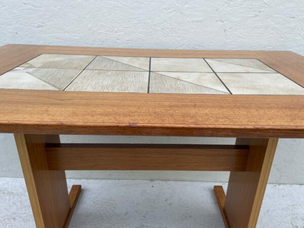 Small Teak And Tile Dining Table By Gandso Mobler - Image 5