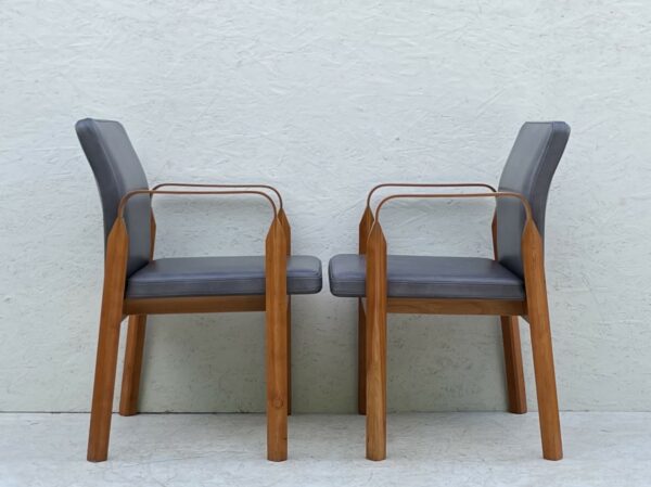 Pair Of Vintage Danish Leather Arm Chairs - Image 7