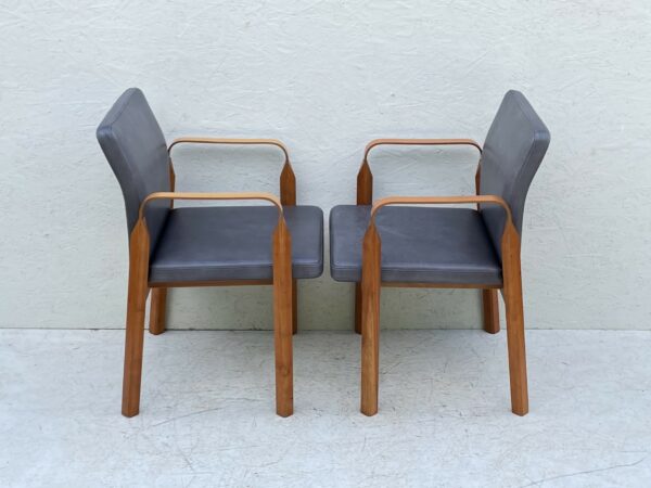 Pair Of Vintage Danish Leather Arm Chairs - Image 8