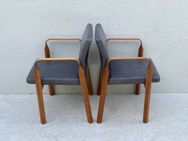 Pair Of Vintage Danish Leather Arm Chairs - Image 12