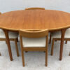1970's Italian,Beech Dining Chairs With Cream Leatherette Upholstery - Image 13