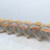 A Set Of 6, 1980's David Colwell, C2 Folding, Directors Chairs, Steam Bent Ash And Tan Leather - Image 21