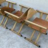 A Set Of 6, 1980's David Colwell, C2 Folding, Directors Chairs, Steam Bent Ash And Tan Leather - Image 2