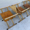 A Set Of 6, 1980's David Colwell, C2 Folding, Directors Chairs, Steam Bent Ash And Tan Leather - Image 4