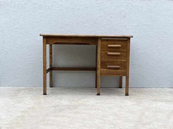 Mid Century Abbess 1950's Oak And Pine Teachers Desk