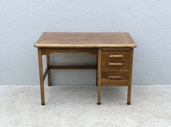 Mid Century Abbess 1950's Oak And Pine Teachers Desk - Image 2