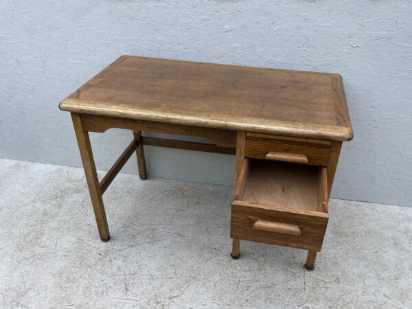 Mid Century Abbess 1950's Oak And Pine Teachers Desk - Image 9