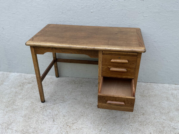 Mid Century Abbess 1950's Oak And Pine Teachers Desk - Image 8