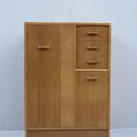 Mid Century Oak Tallboy Cabinet By G Plan