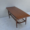 Mid Century Dutch Two Tier Teak And Rattan Coffee Table - Image 10