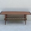 Mid Century Dutch Two Tier Teak And Rattan Coffee Table - Image 11