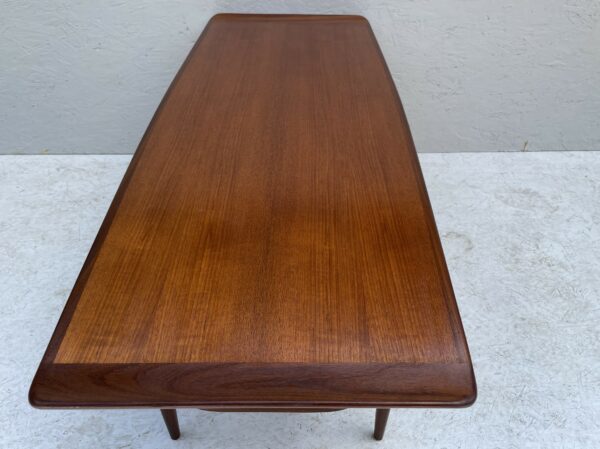 Mid Century Dutch Two Tier Teak And Rattan Coffee Table - Image 13