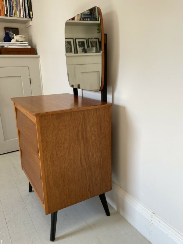 Small Mid Century 'Beehive' Dresser/Chest Of Drawers With Mirror - Image 6