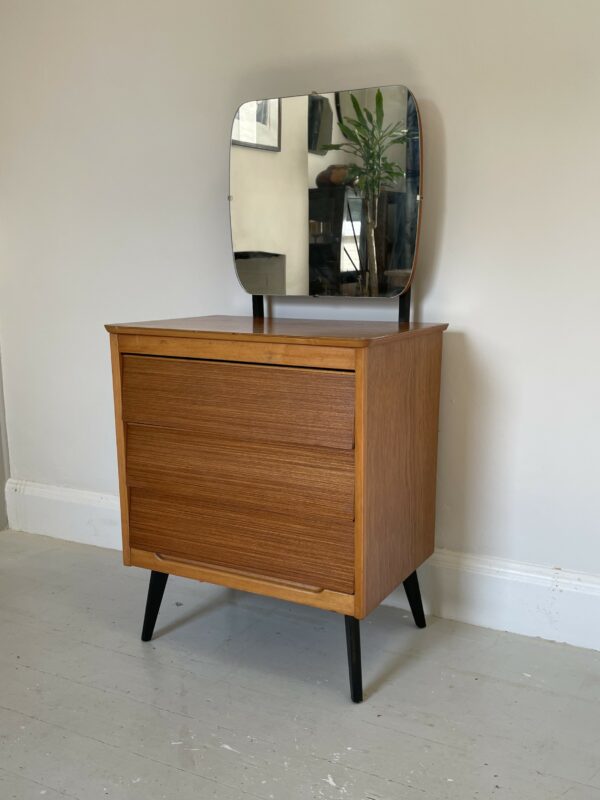 Small Mid Century 'Beehive' Dresser/Chest Of Drawers With Mirror - Image 9