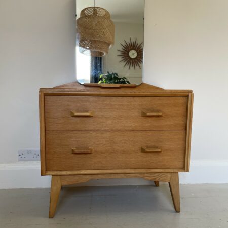 G Plan (E. Gomme) Dresser With Mirror / Chest Of Drawers In Blond Oak