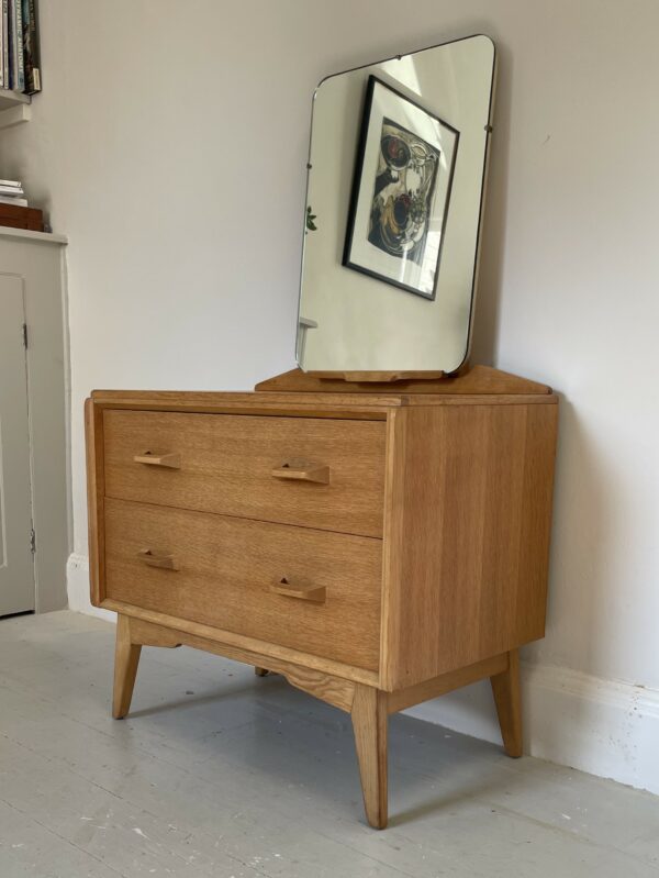 G Plan (E. Gomme) Dresser With Mirror / Chest Of Drawers In Blond Oak - Image 3