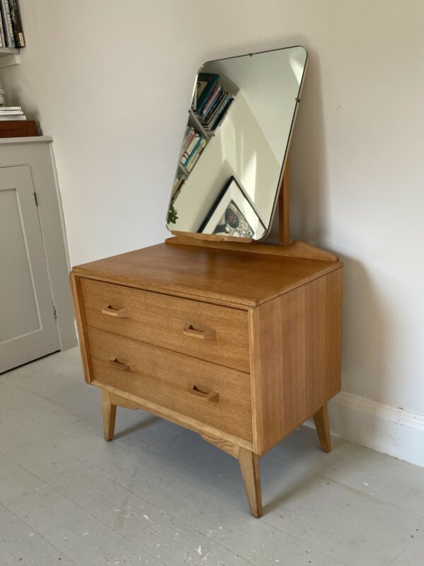 G Plan (E. Gomme) Dresser With Mirror / Chest Of Drawers In Blond Oak - Image 7