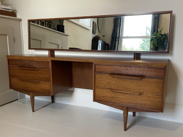 Long Mid Century Teak Dressing Table