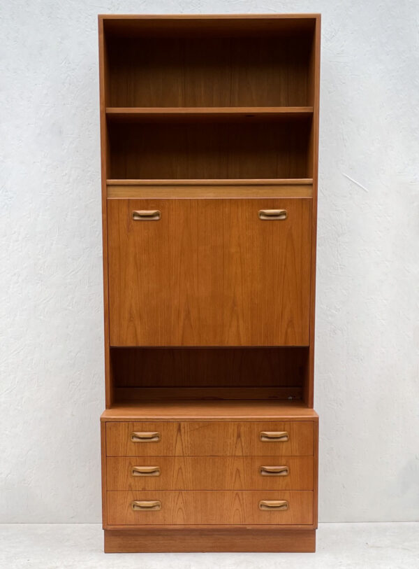 Mid Century Teak Cocktail Wall Cabinet, Modular G Plan Fresco