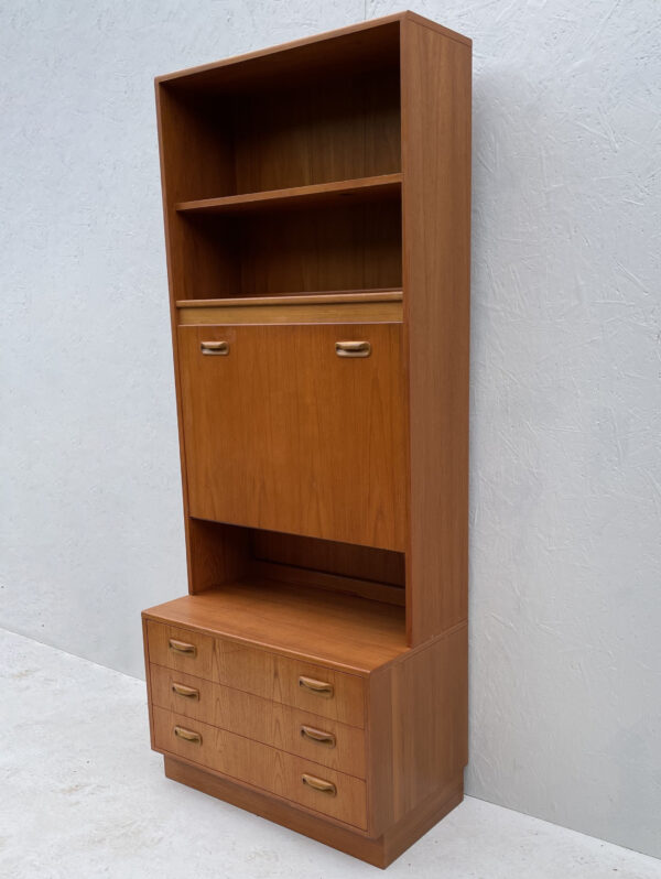 Mid Century Teak Cocktail Wall Cabinet, Modular G Plan Fresco - Image 2