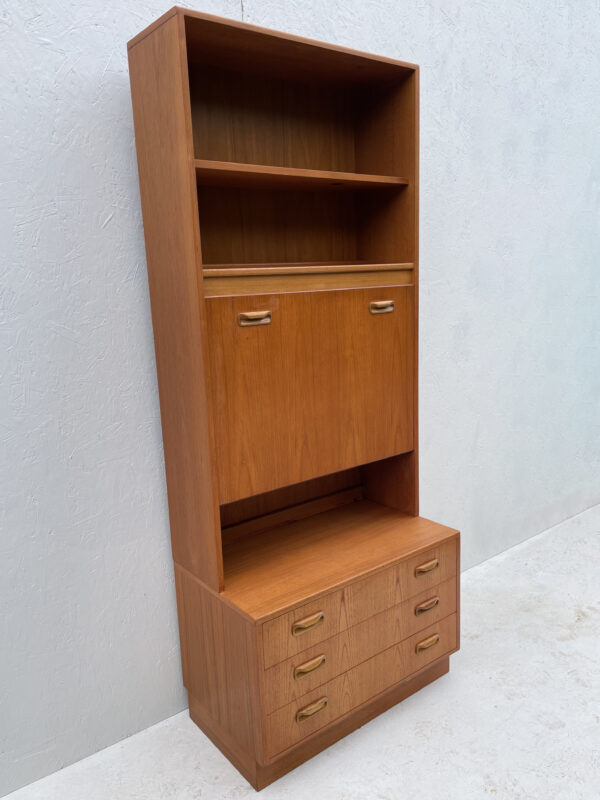 Mid Century Teak Cocktail Wall Cabinet, Modular G Plan Fresco - Image 3