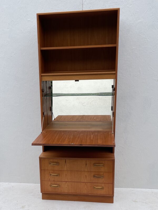 Mid Century Teak Cocktail Wall Cabinet, Modular G Plan Fresco - Image 4