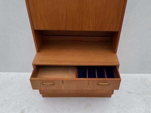 Mid Century Teak Cocktail Wall Cabinet, Modular G Plan Fresco - Image 5