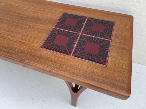 Large Danish Teak And Tile Mid Century Coffee Table By Trioh - Image 5