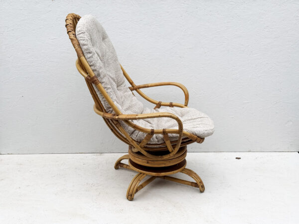 Vintage 1960's/1970's Mid Century Bamboo And Cane Rocking Lounge Chair - Image 3