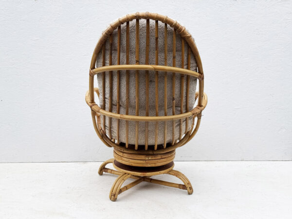 Vintage 1960's/1970's Mid Century Bamboo And Cane Rocking Lounge Chair - Image 5