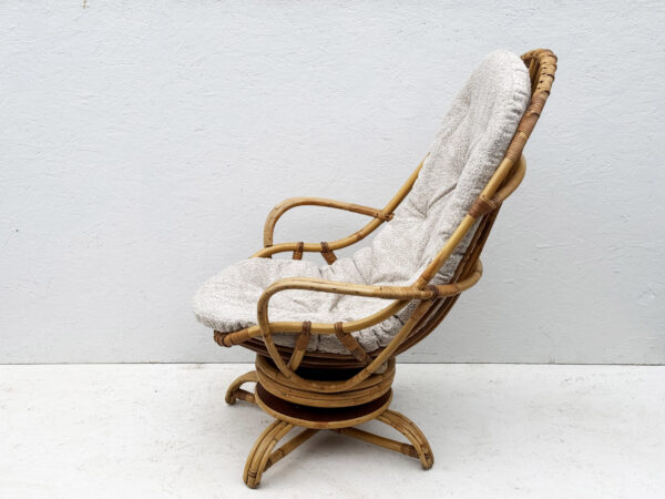 Vintage 1960's/1970's Mid Century Bamboo And Cane Rocking Lounge Chair - Image 6