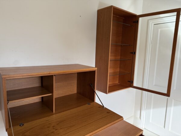 Modular Mid Century Teak Wall Units And Cabinet - Image 9