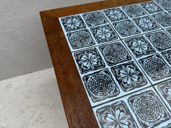 Mid Century, Blue Tile And Teak Coffee Table - Image 7