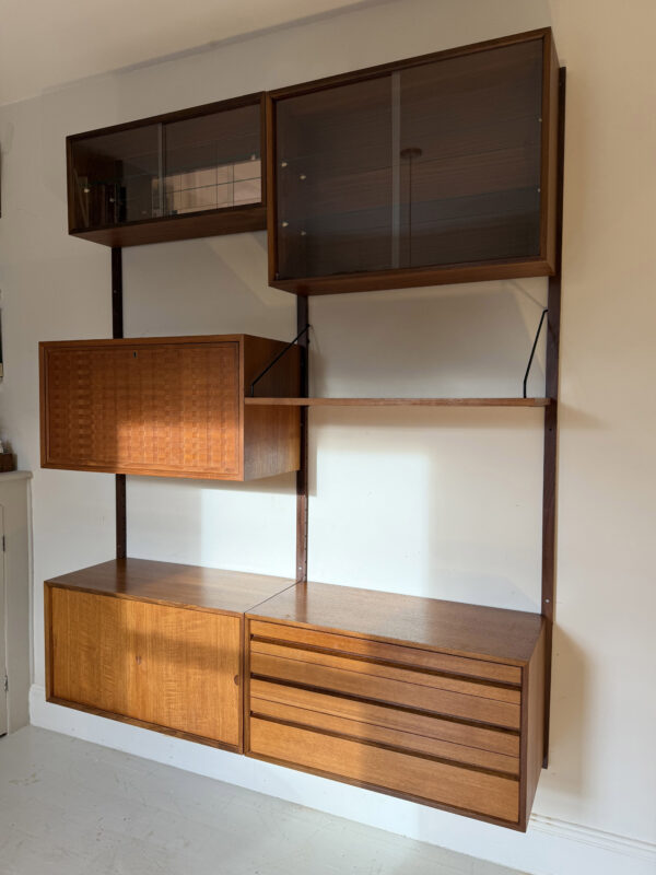 Two Bay Mid Century Danish Wall System By Poul Cadovius - Image 2