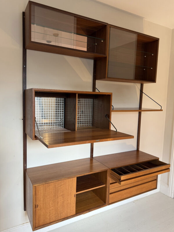 Two Bay Mid Century Danish Wall System By Poul Cadovius - Image 8