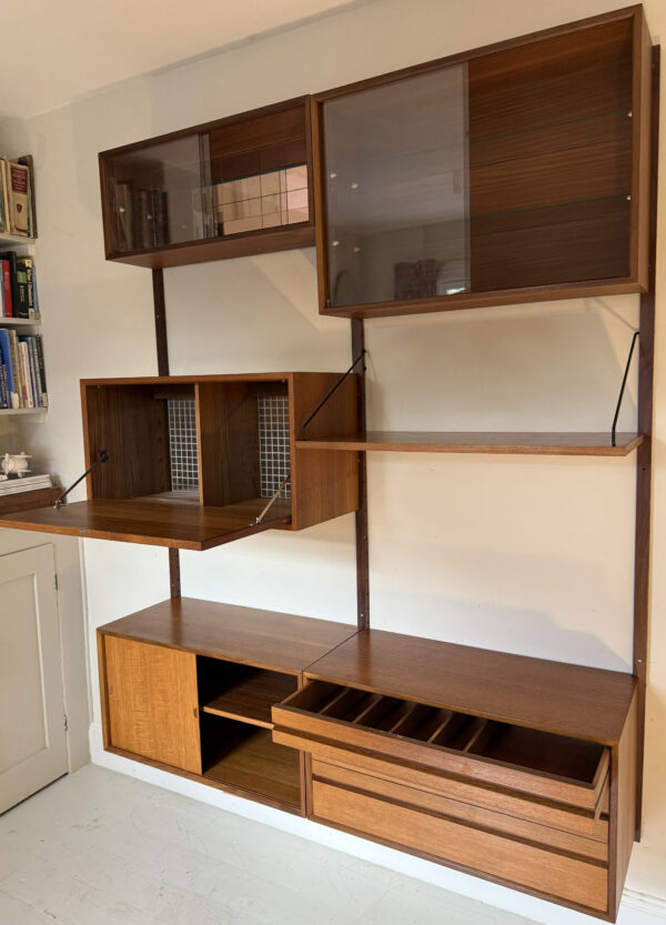 Two Bay Mid Century Danish Wall System By Poul Cadovius - Image 9