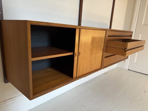 Two Bay Mid Century Danish Wall System By Poul Cadovius - Image 17