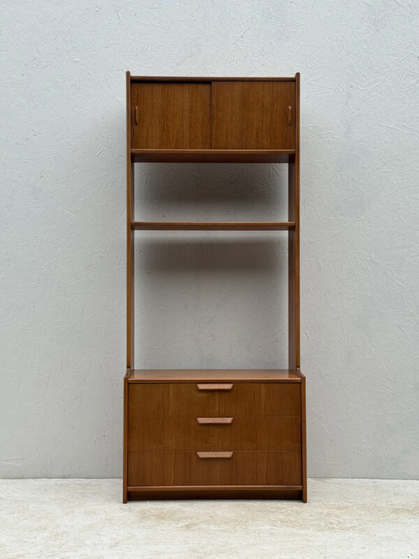 Mid Century, Teak, Free Standing Wall Unit