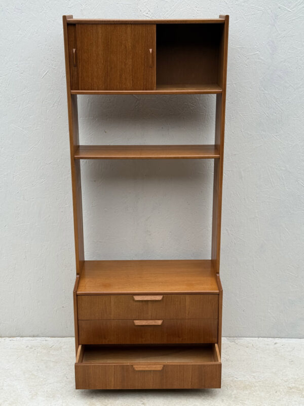 Mid Century, Teak, Free Standing Wall Unit - Image 4